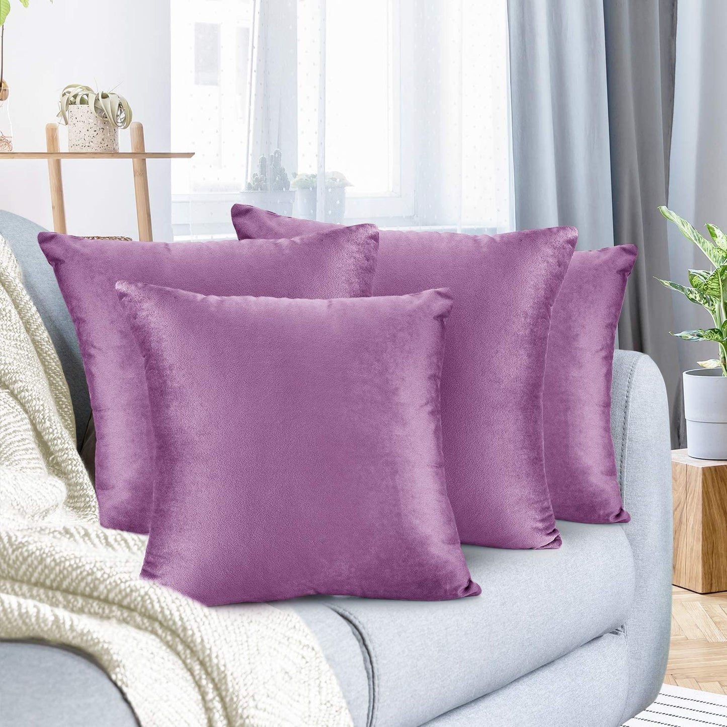 Plain Velvet Cushion 16″ x 16″ Levendra Dreams