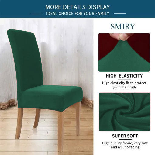 Flexible Jersey Cotton Chair Covers-Green