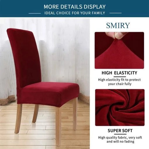 Flexible Jersey Cotton Chair Covers- Maroon