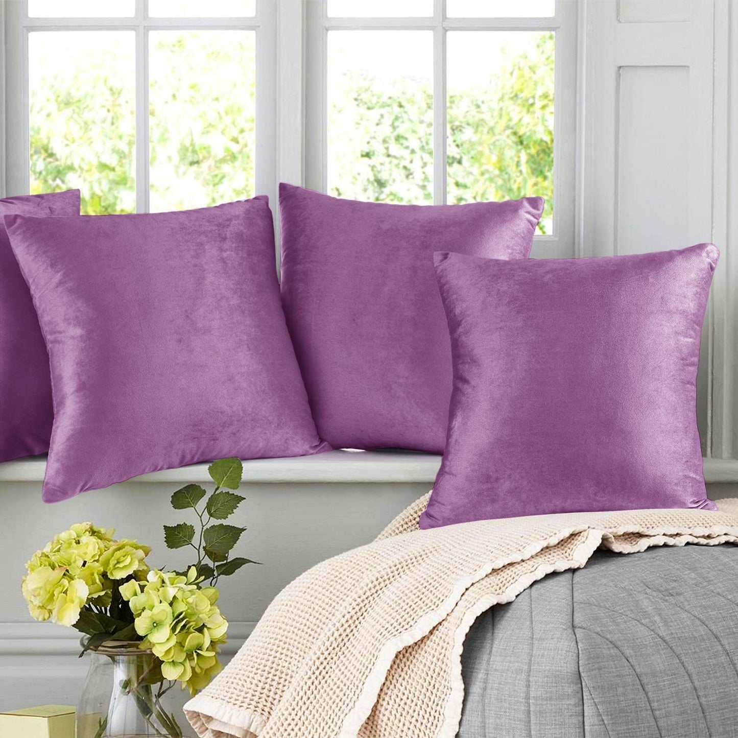 Plain Velvet Cushion 16″ x 16″ Levendra Dreams