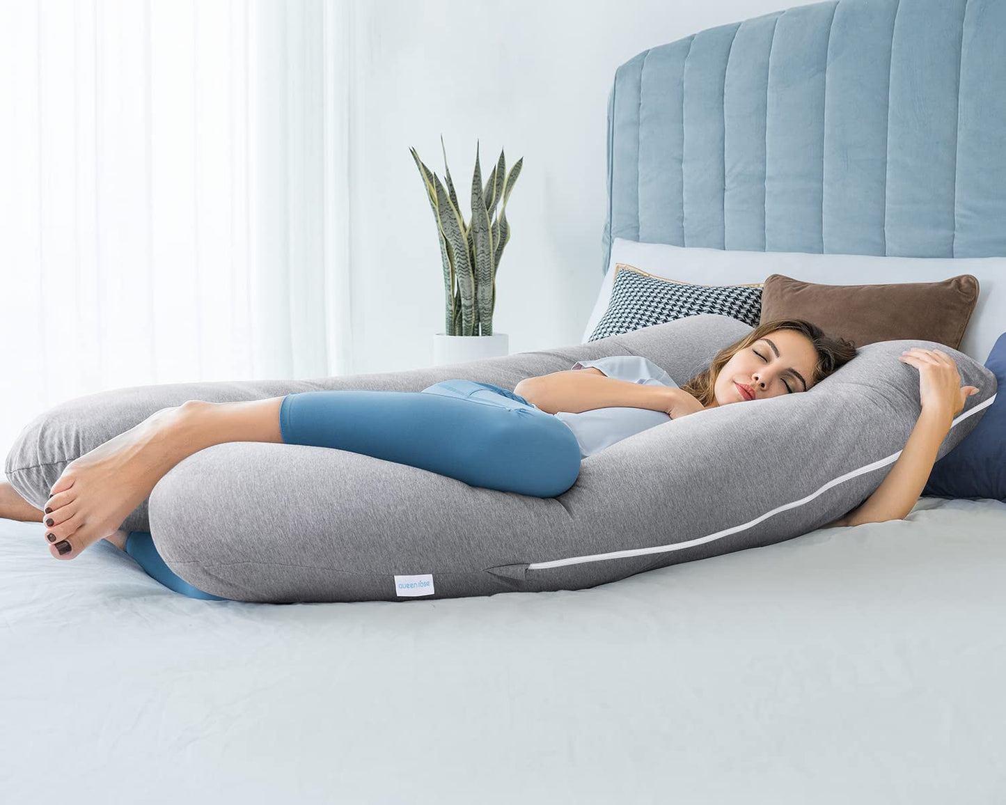 Pregnancy Support Pillow / Maternity Pillow / Sleeping Support Pillow Grey