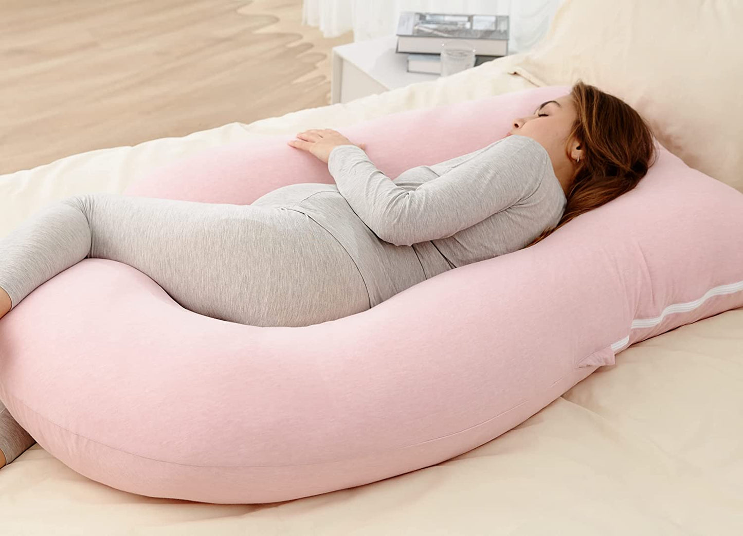 Pregnancy Support Pillow / Maternity Pillow / Sleeping Support Pillow Pink