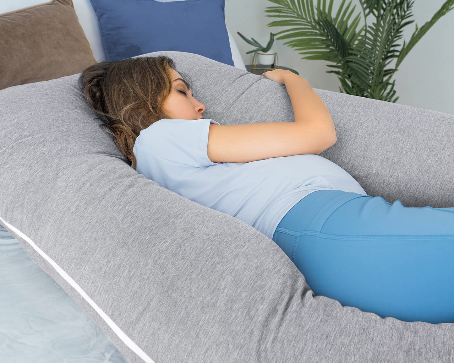 Pregnancy Support Pillow / Maternity Pillow / Sleeping Support Pillow Grey