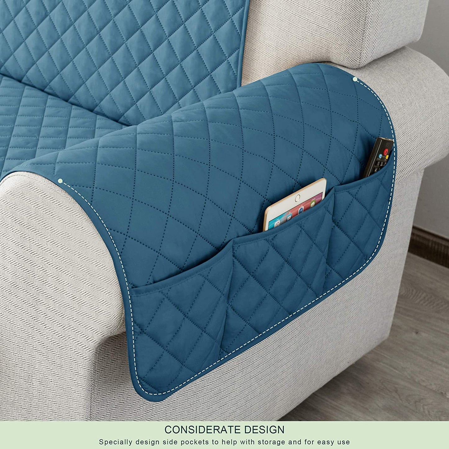 Waterproof Cotton Quilted Sofa Cover - Sofa Runners (ZINK)