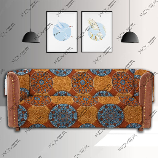 Ethnic Classis Circular Quilted Sofa Cover Set