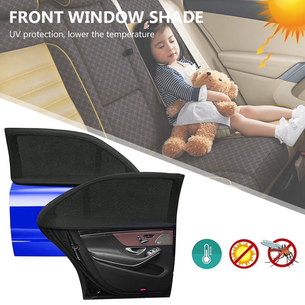 Car Window Sun Shades - Flexible Car Window Shades - 4 Pieces