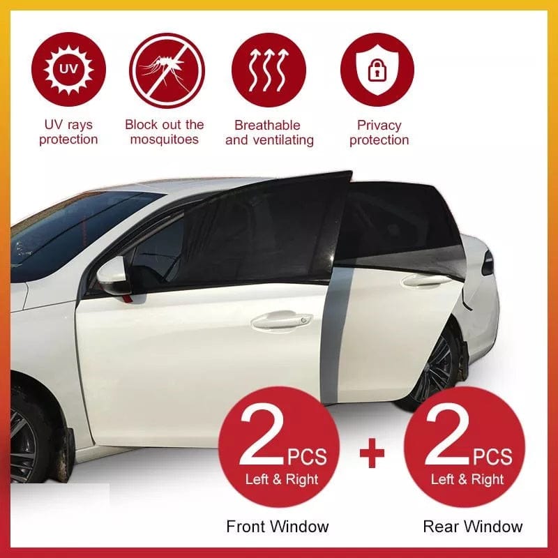 Car Window Sun Shades - Flexible Car Window Shades - 4 Pieces